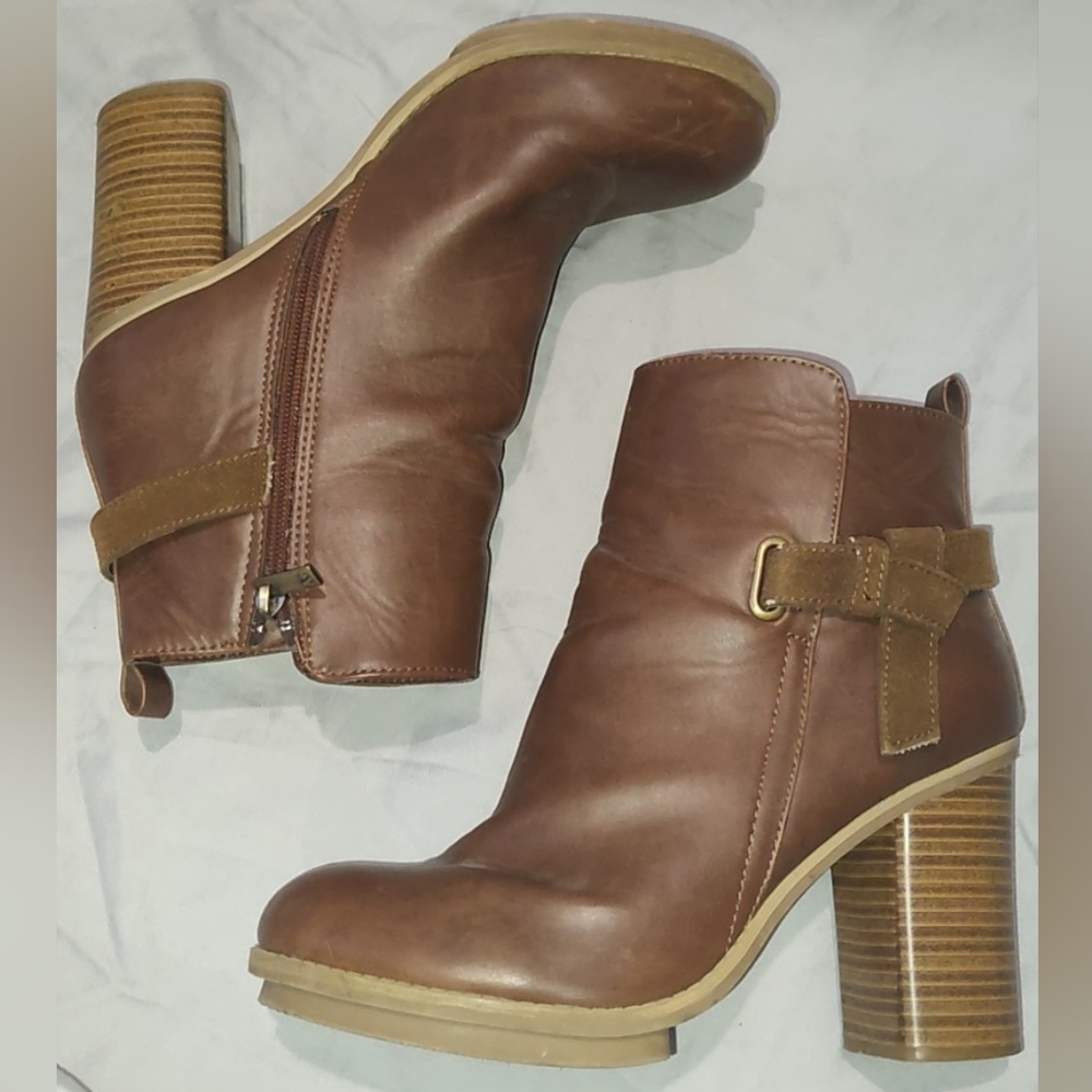 4" brown booties